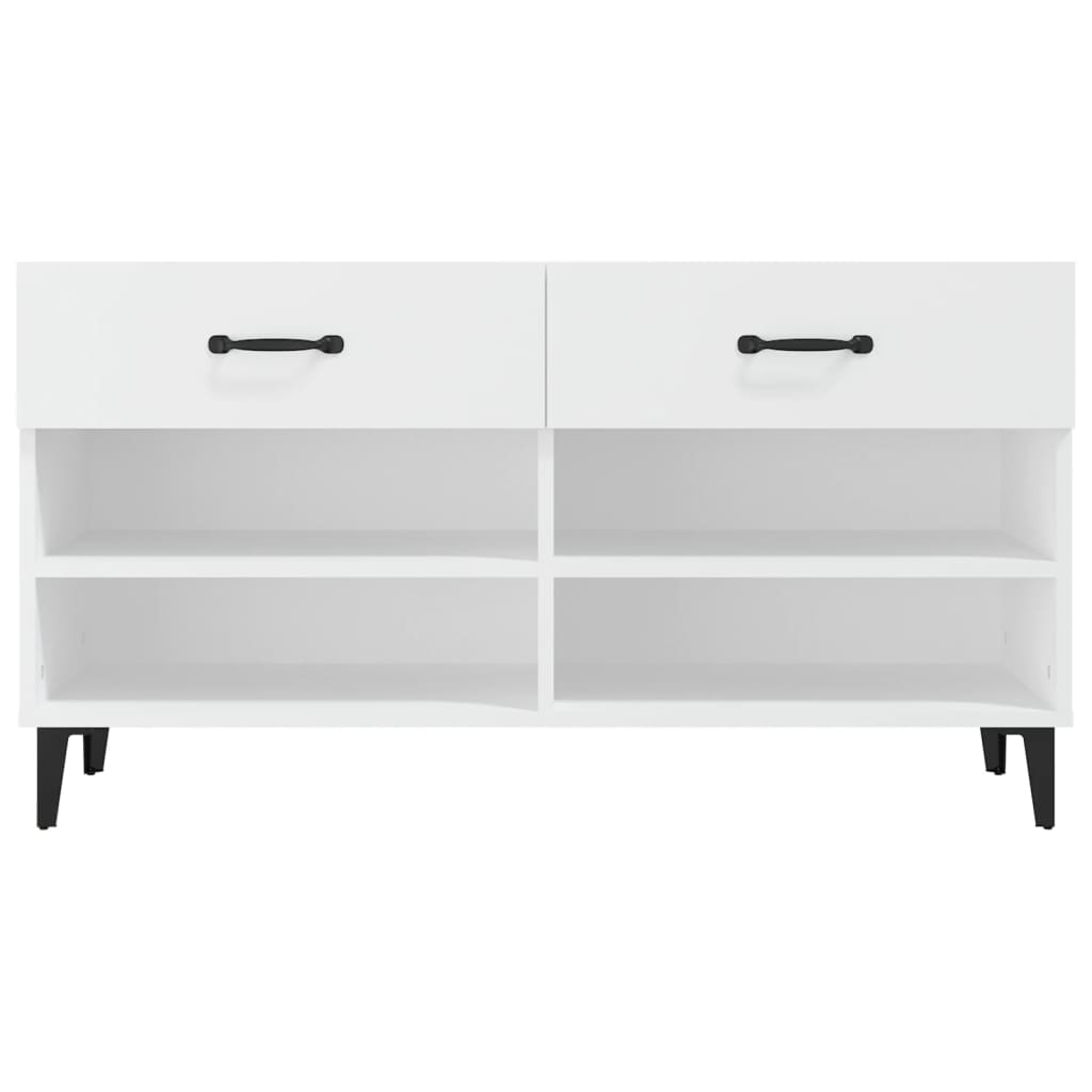 vidaXL Szafka na buty, biała, 102x35x55 cm, materiał drewnopochodny