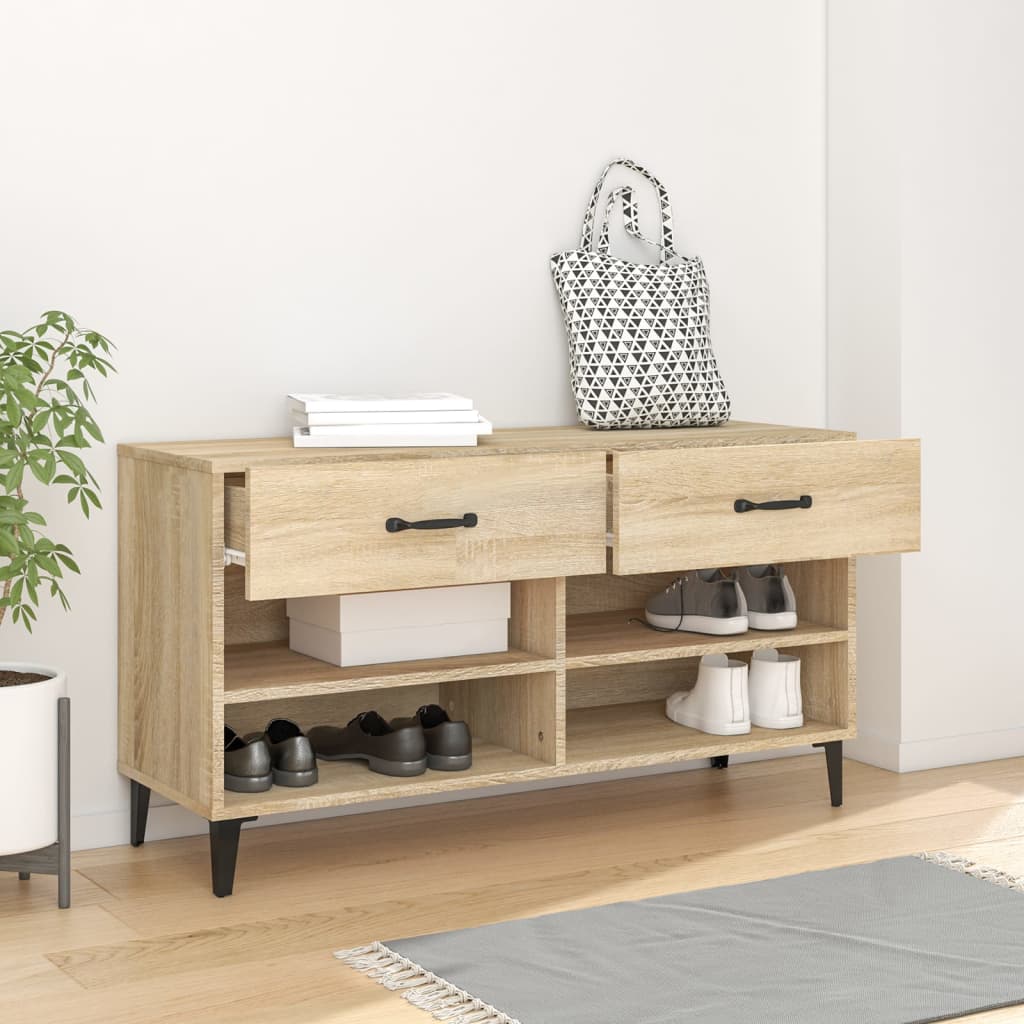 vidaXL Szafka na buty, dąb sonoma, 102x35x55 cm