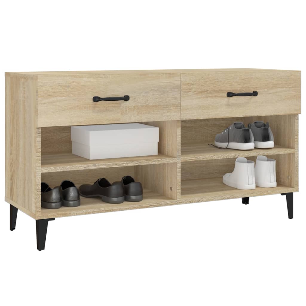 vidaXL Szafka na buty, dąb sonoma, 102x35x55 cm