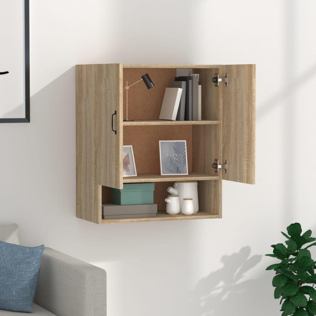 vidaXL Szafka wisząca, dąb sonoma, 60x31x70cm, materiał drewnopochodny
