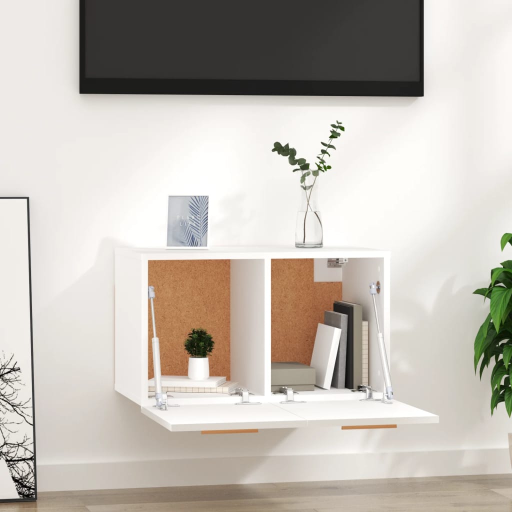 vidaXL Szafka wisząca, biała, 60x36,5x35 cm, materiał drewnopochodny