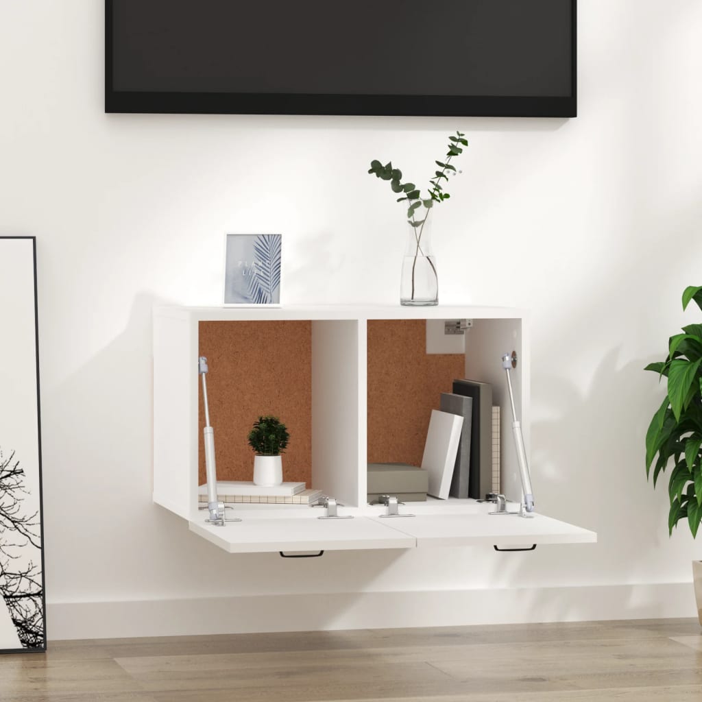 vidaXL Szafka wisząca, biała, 60x36,5x35 cm, materiał drewnopochodny