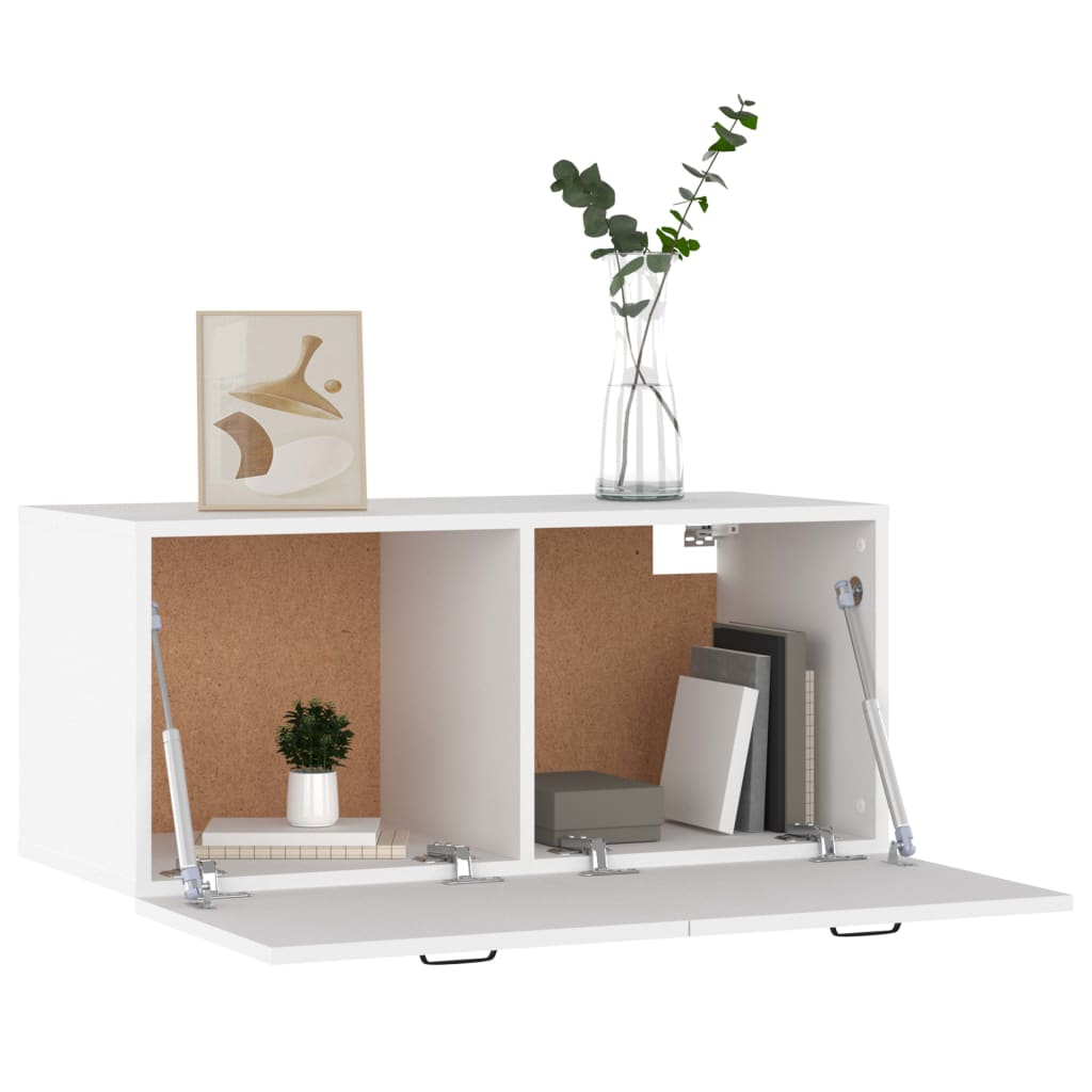 vidaXL Szafka wisząca, biała, 80x35x36,5 cm, materiał drewnopochodny