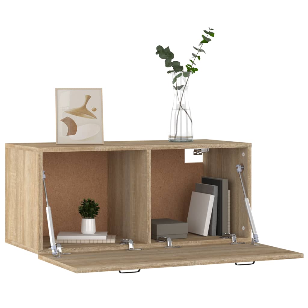 vidaXL Szafka wisząca, dąb sonoma, 80x35x36,5, materiał drewnopochodny