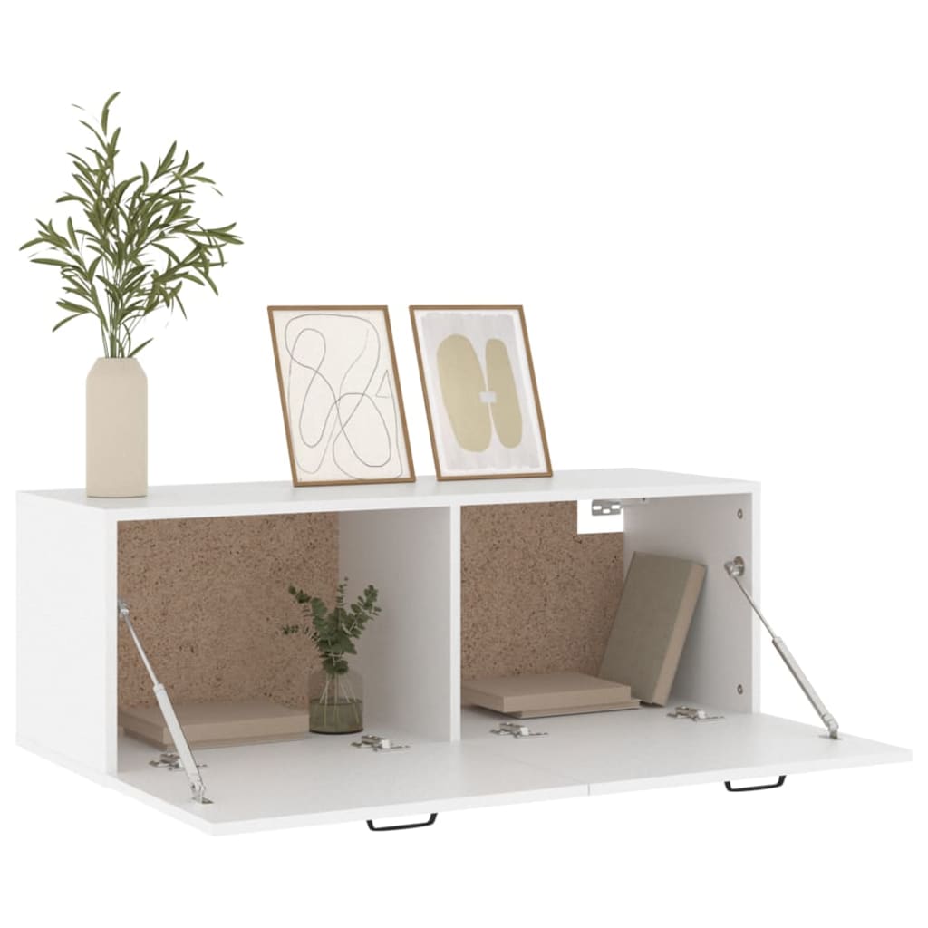vidaXL Szafka wisząca, biała, 100x36,5x35 cm, materiał drewnopochodny