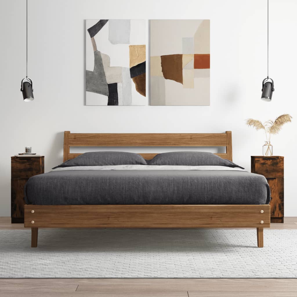 vidaXL Szafka, przydymiony dąb, 30x30x70 cm, materiał drewnopochodny