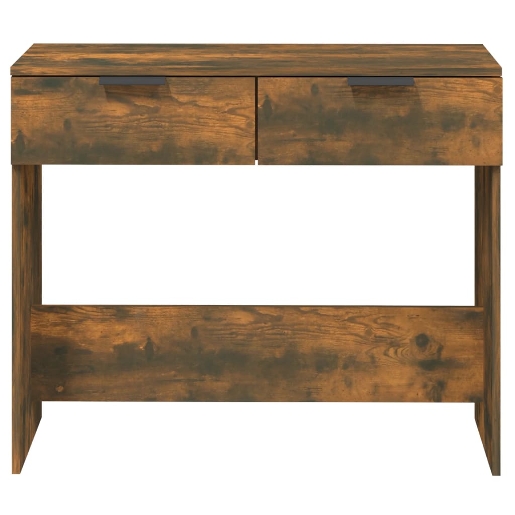 vidaXL Stolik konsolowy, przydymiony dąb, 90x36x75 cm