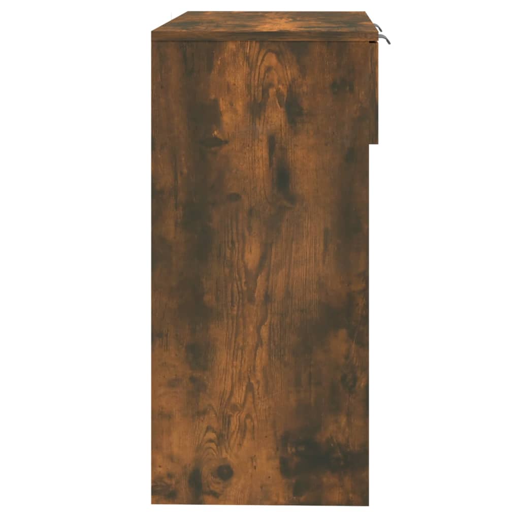 vidaXL Stolik konsolowy, przydymiony dąb, 90x36x75 cm