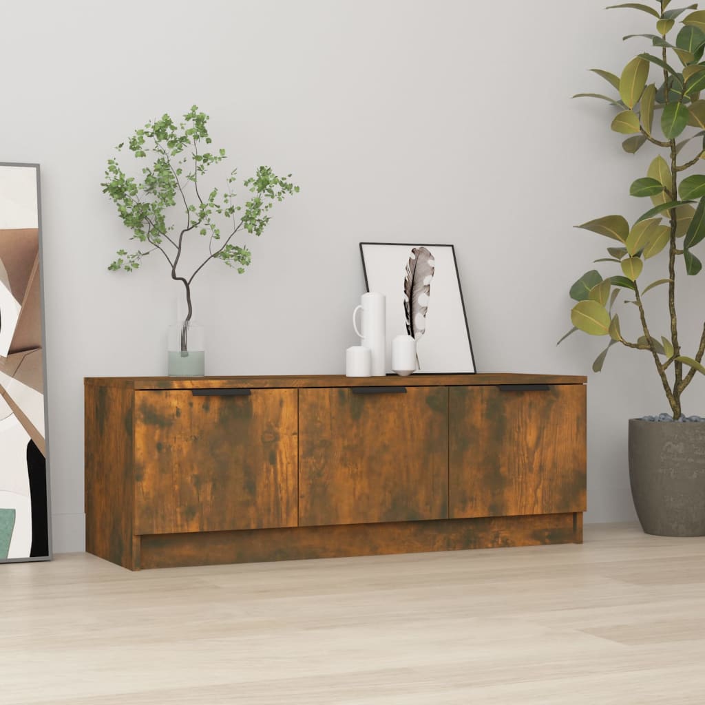 vidaXL Szafka pod TV, przydymiony dąb, 197x35x52 cm