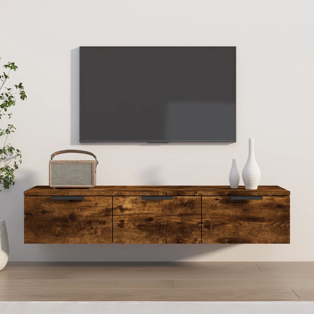 vidaXL Szafka ścienna, przydymiony dąb, 102x30x20 cm