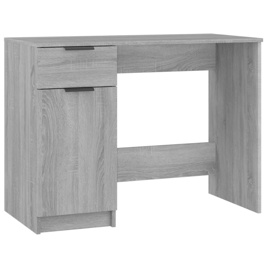 vidaXL Biurko, szary dąb sonoma, 100x50x75 cm, materiał drewnopochodny