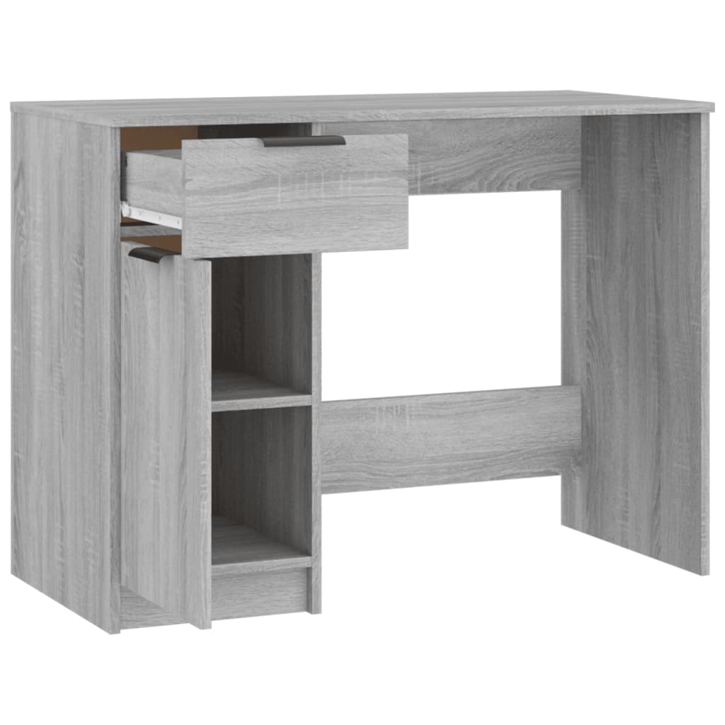 vidaXL Biurko, szary dąb sonoma, 100x50x75 cm, materiał drewnopochodny