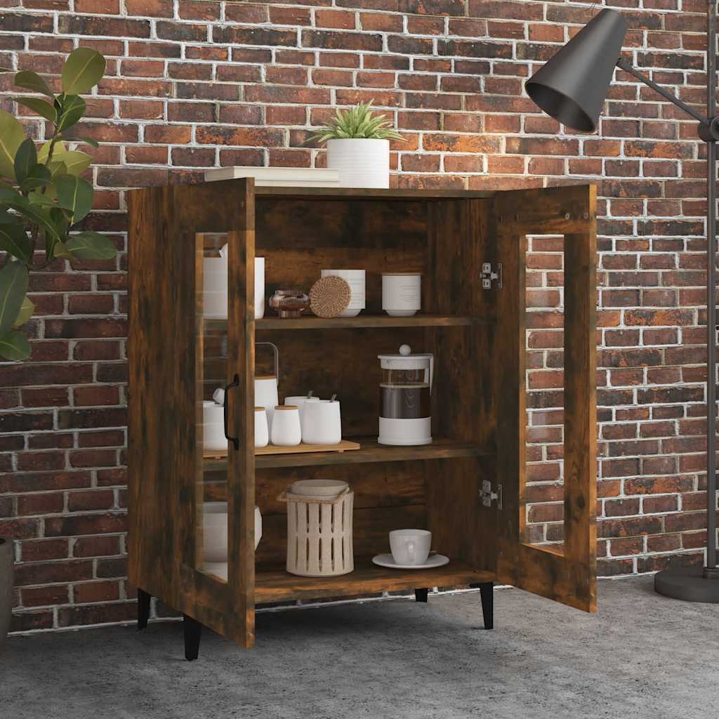 vidaXL Szafka, przydymiony dąb, 69,5x34x90 cm, materiał drewnopochodny