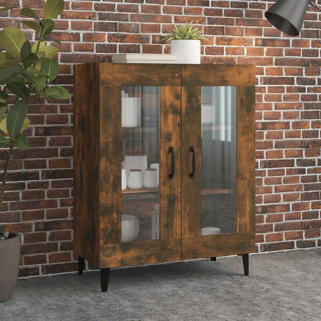 vidaXL Szafka, przydymiony dąb, 69,5x34x90 cm, materiał drewnopochodny