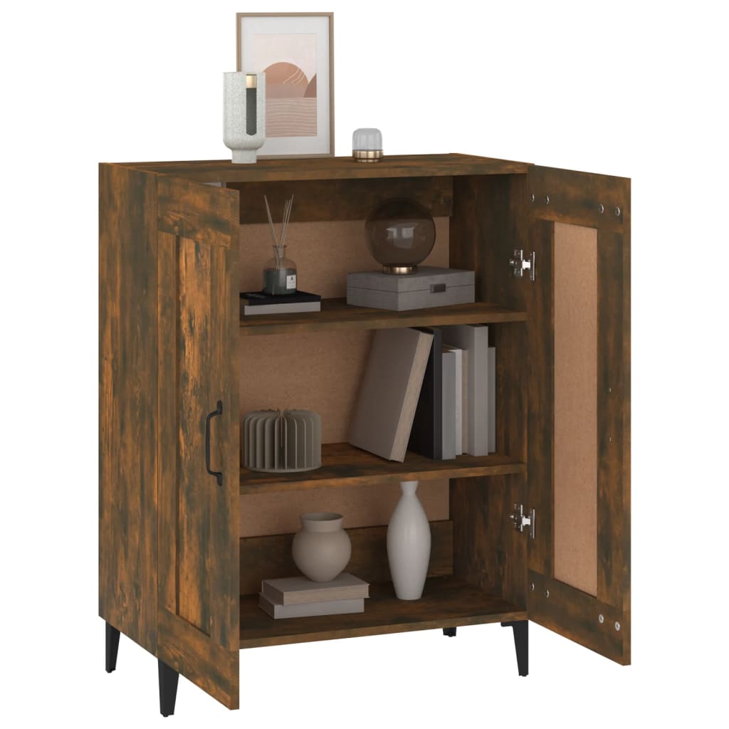 vidaXL Szafka, przydymiony dąb, 69,5x34x90 cm, materiał drewnopochodny