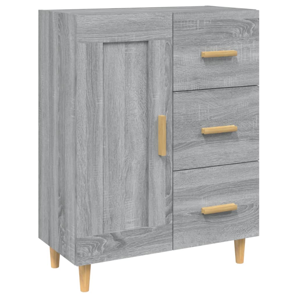 vidaXL Komoda, szary dąb sonoma, 69,5x34x90cm, materiał drewnopochodny