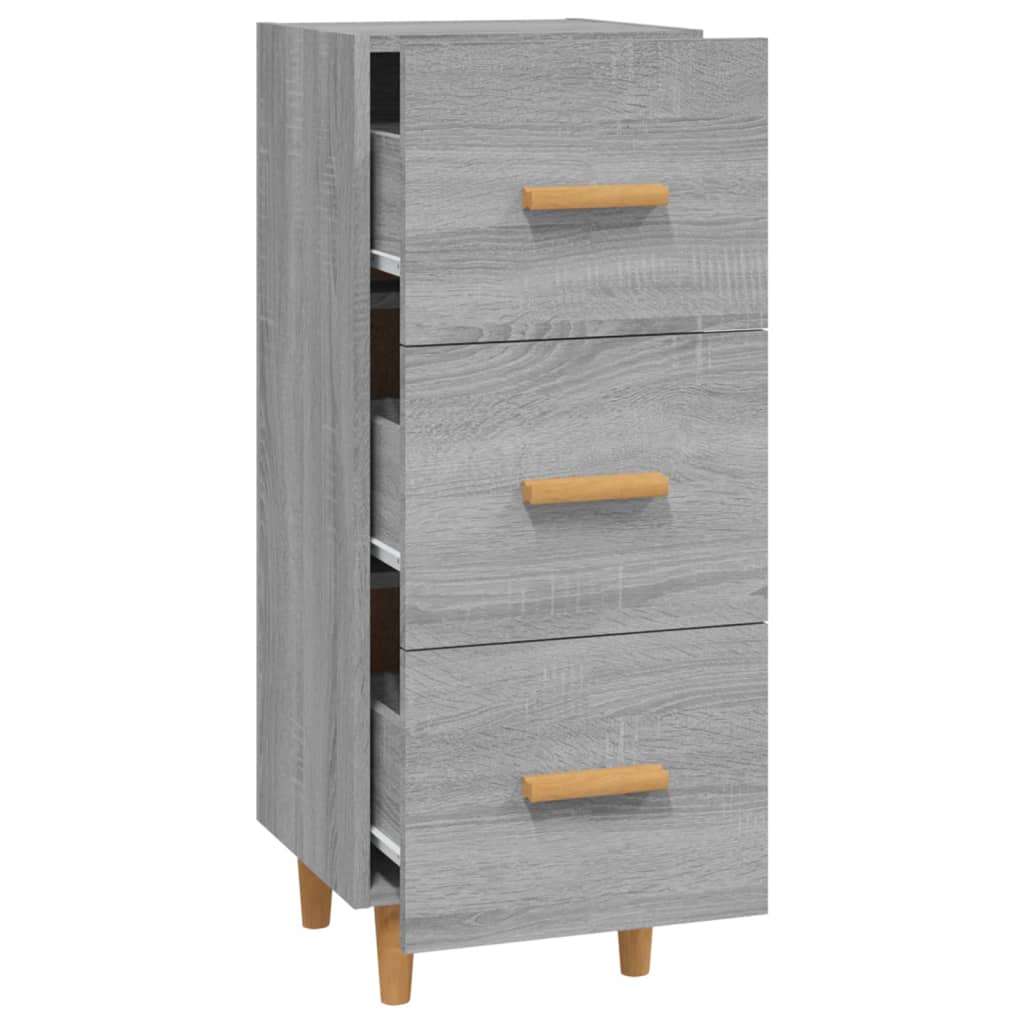 vidaXL Szafka, szary dąb sonoma, 34,5x34x90 cm materiał drewnopochodny