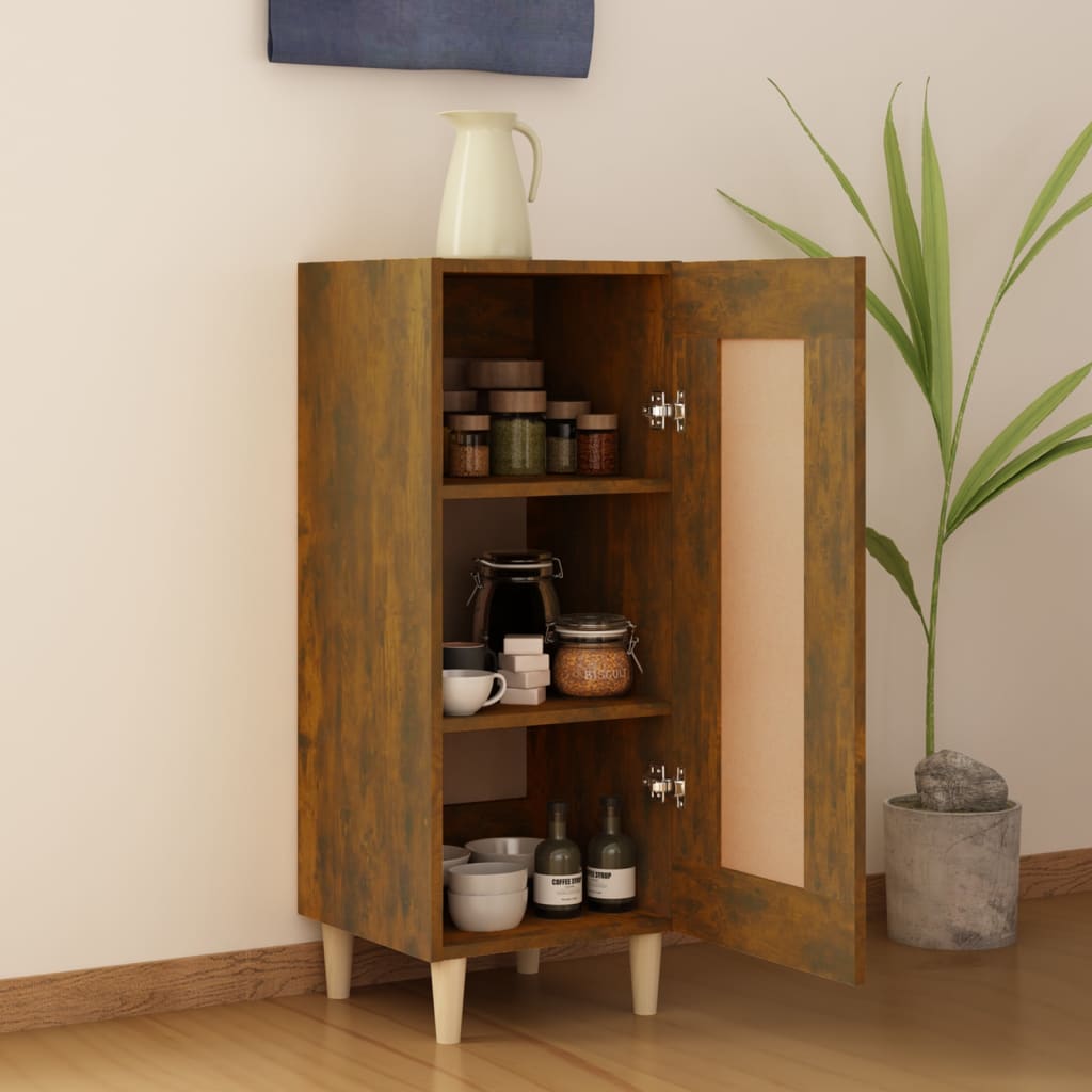 vidaXL Szafka, przydymiony dąb, 34,5x34x90 cm, materiał drewnopochodny