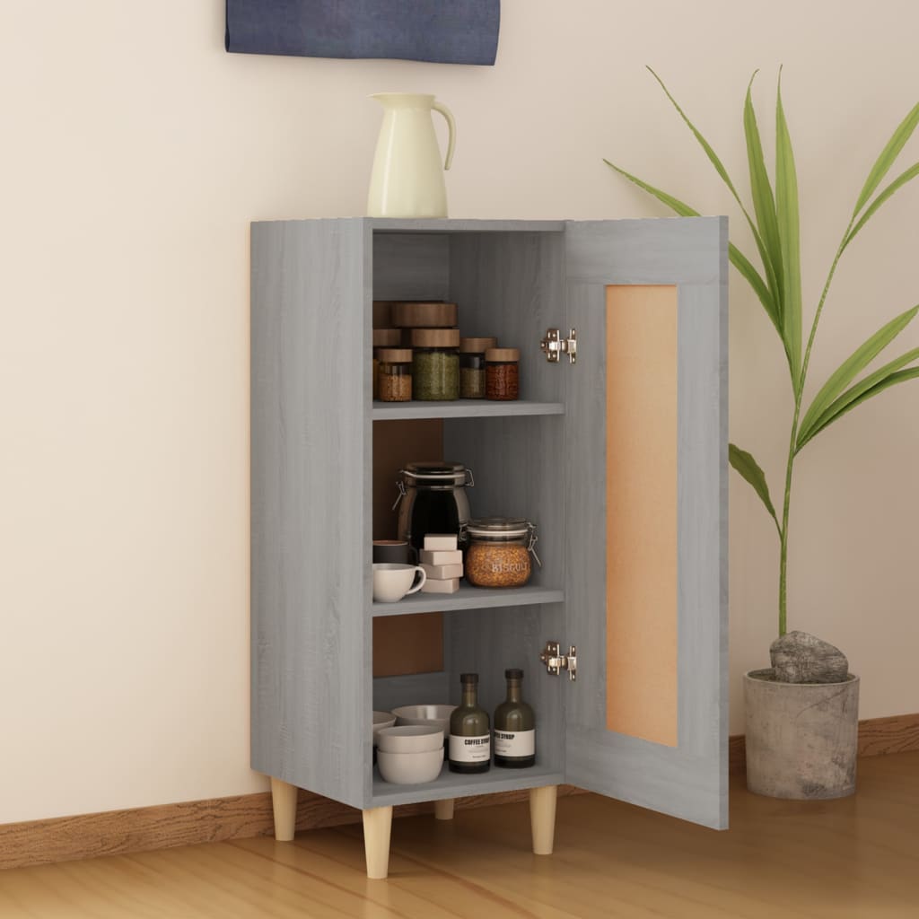 vidaXL Szafka, szary dąb sonoma, 34,5x34x90 cm materiał drewnopochodny