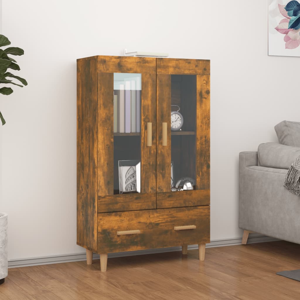 vidaXL Szafka, przydymiony dąb, 70x31x115 cm, materiał drewnopochodny