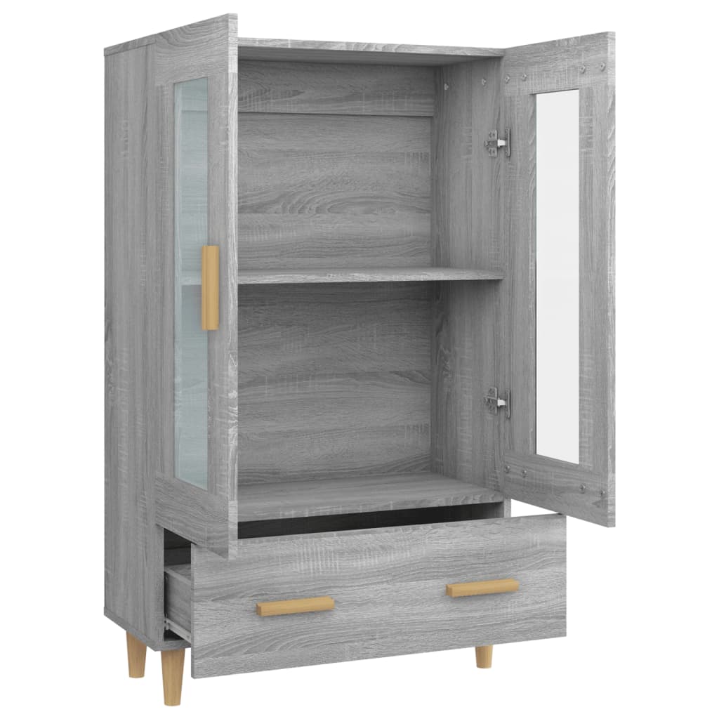 vidaXL Szafka, szary dąb sonoma, 70x31x115 cm, materiał drewnopochodny