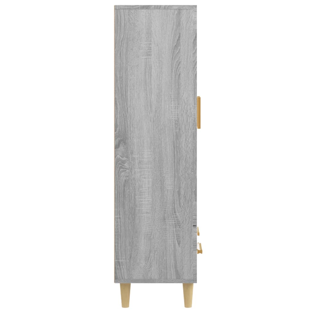 vidaXL Szafka, szary dąb sonoma, 70x31x115 cm, materiał drewnopochodny