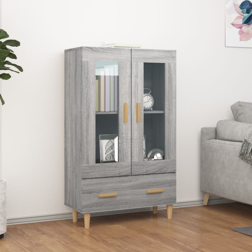 vidaXL Szafka, szary dąb sonoma, 70x31x115 cm, materiał drewnopochodny
