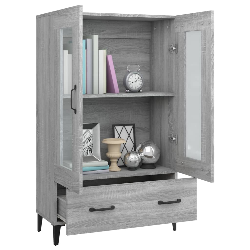 vidaXL Szafka, szary dąb sonoma, 70x31x115 cm, materiał drewnopochodny