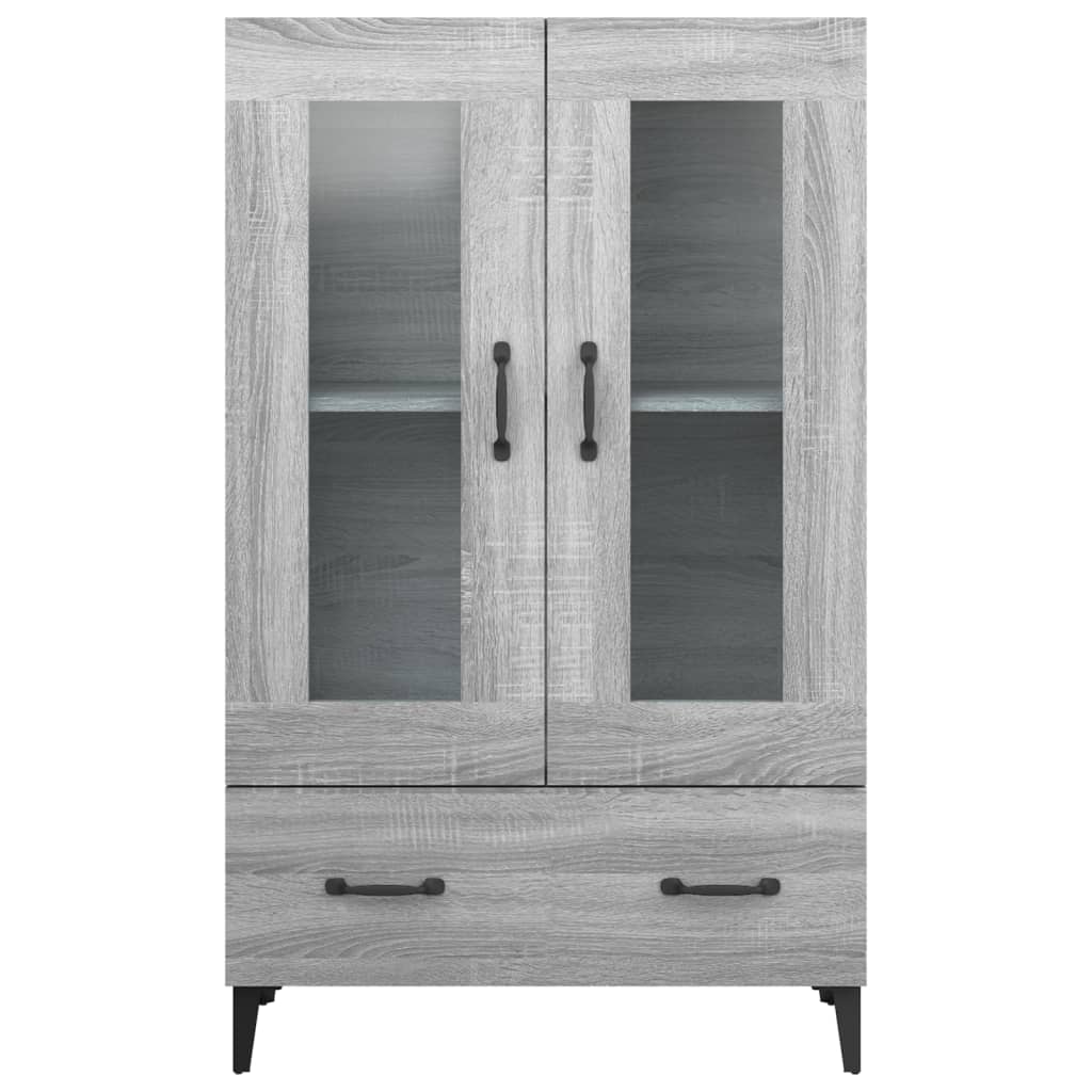 vidaXL Szafka, szary dąb sonoma, 70x31x115 cm, materiał drewnopochodny