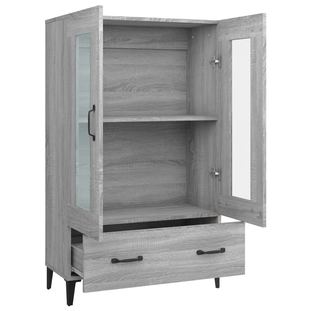 vidaXL Szafka, szary dąb sonoma, 70x31x115 cm, materiał drewnopochodny