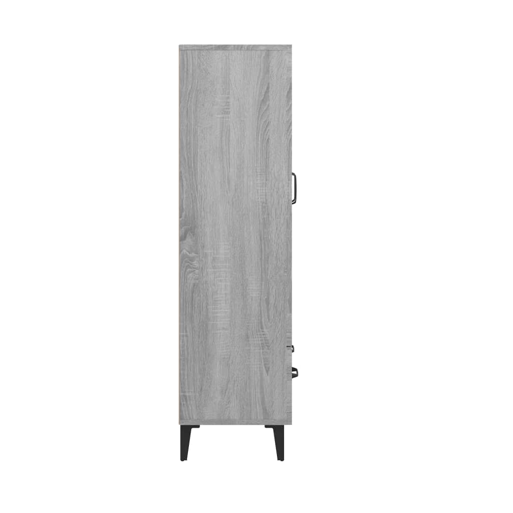 vidaXL Szafka, szary dąb sonoma, 70x31x115 cm, materiał drewnopochodny
