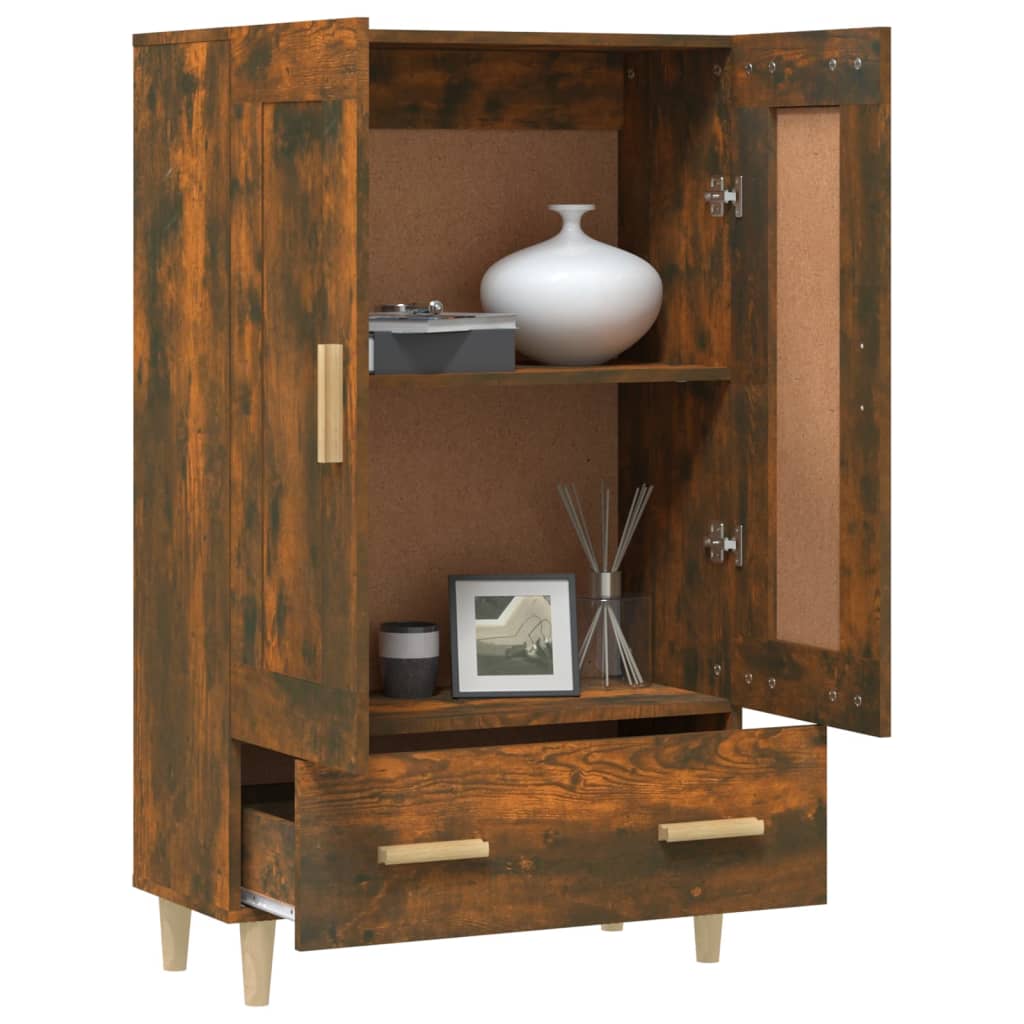 vidaXL Szafka, przydymiony dąb, 70x31x115 cm, materiał drewnopochodny