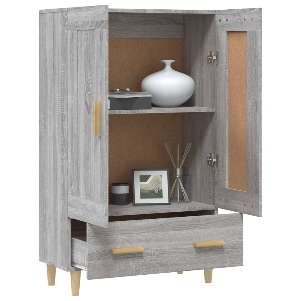 vidaXL Szafka, szary dąb sonoma, 70x31x115 cm, materiał drewnopochodny