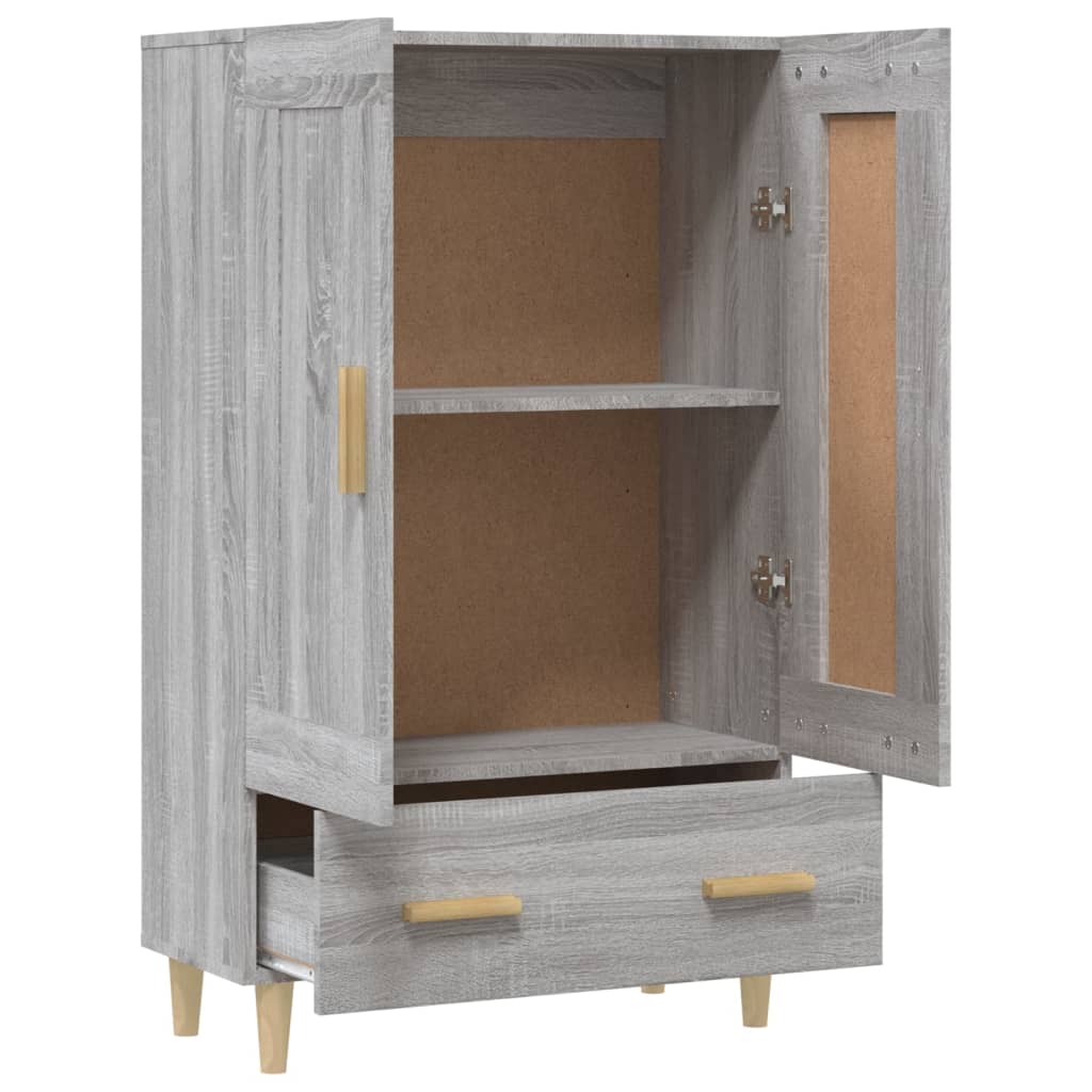 vidaXL Szafka, szary dąb sonoma, 70x31x115 cm, materiał drewnopochodny