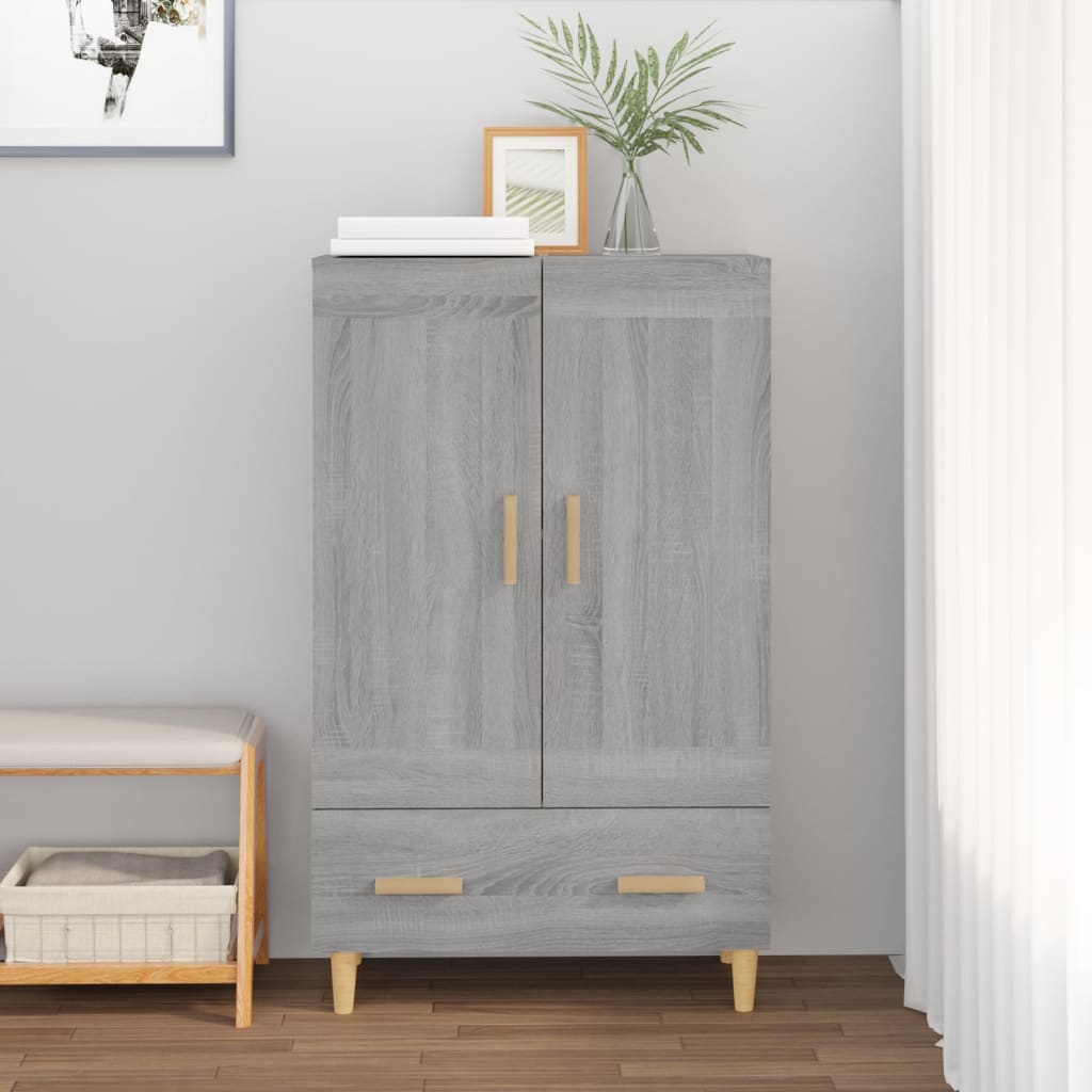 vidaXL Szafka, szary dąb sonoma, 70x31x115 cm, materiał drewnopochodny