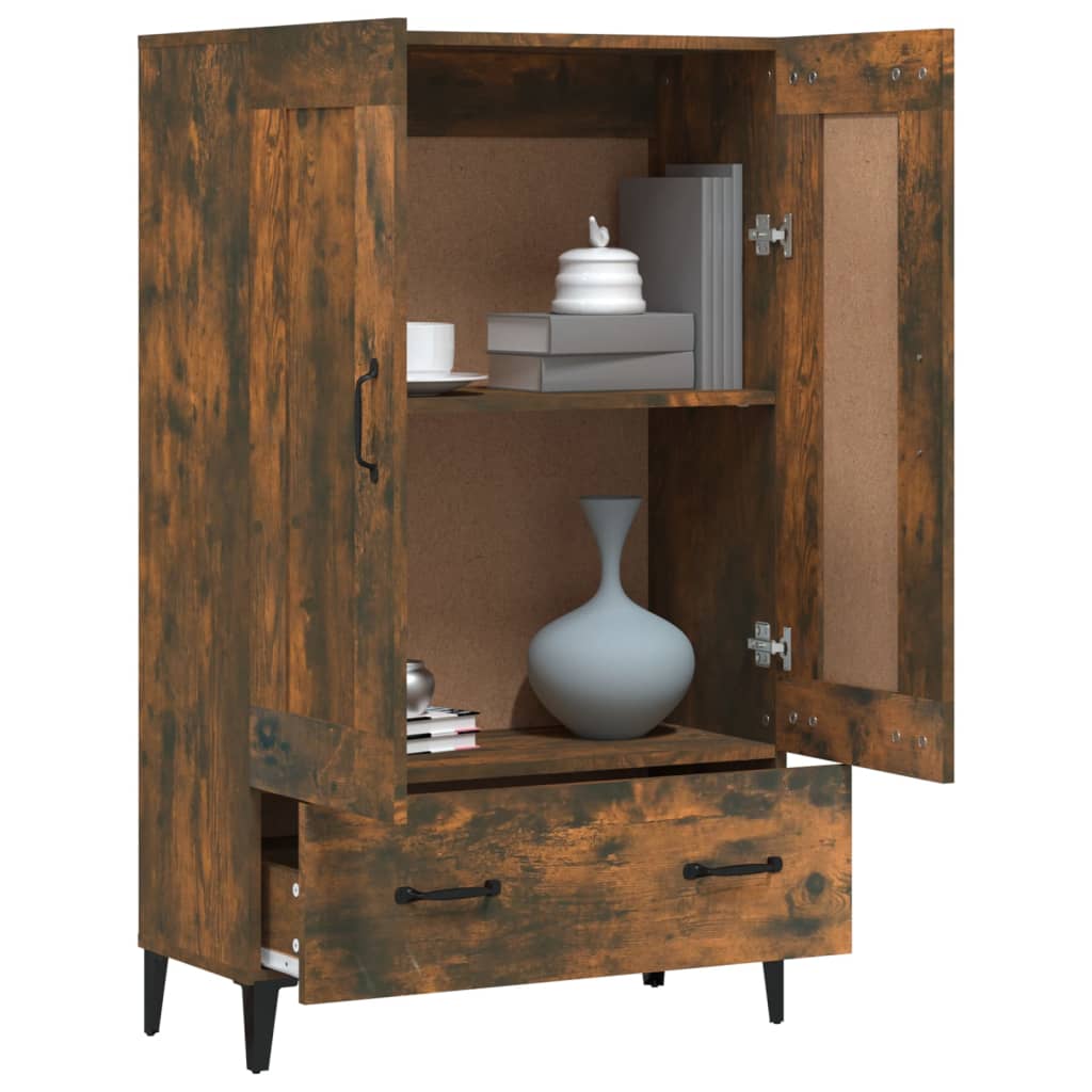 vidaXL Szafka, przydymiony dąb, 70x31x115 cm, materiał drewnopochodny