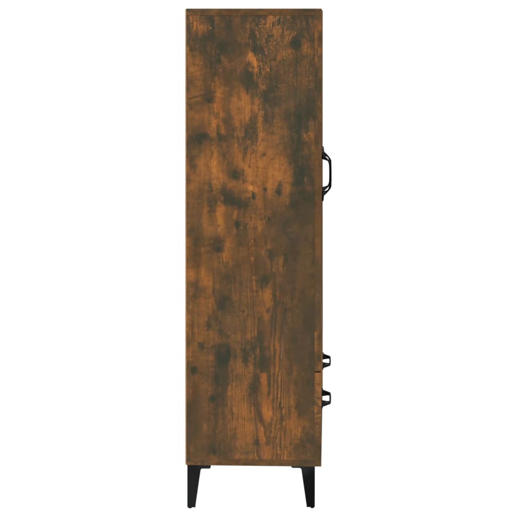vidaXL Szafka, przydymiony dąb, 70x31x115 cm, materiał drewnopochodny