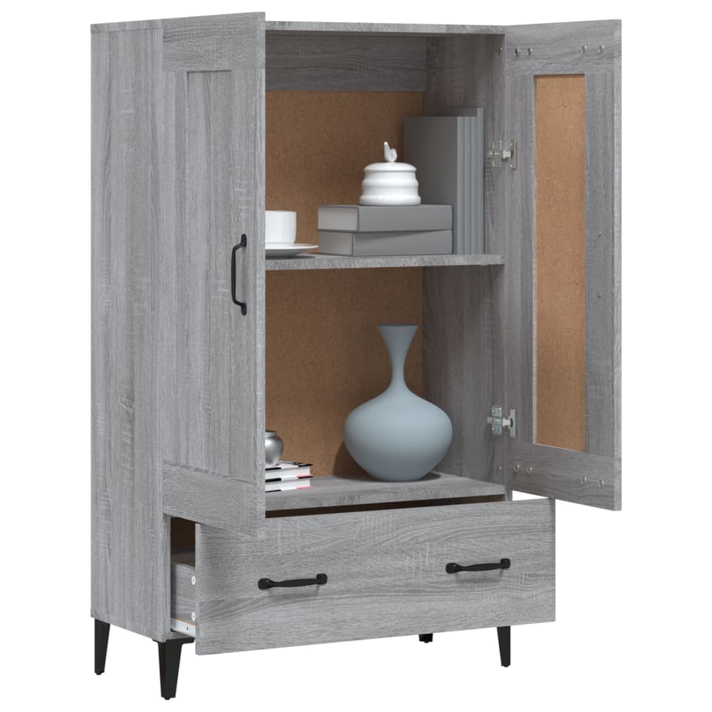 vidaXL Szafka, szary dąb sonoma, 70x31x115 cm, materiał drewnopochodny