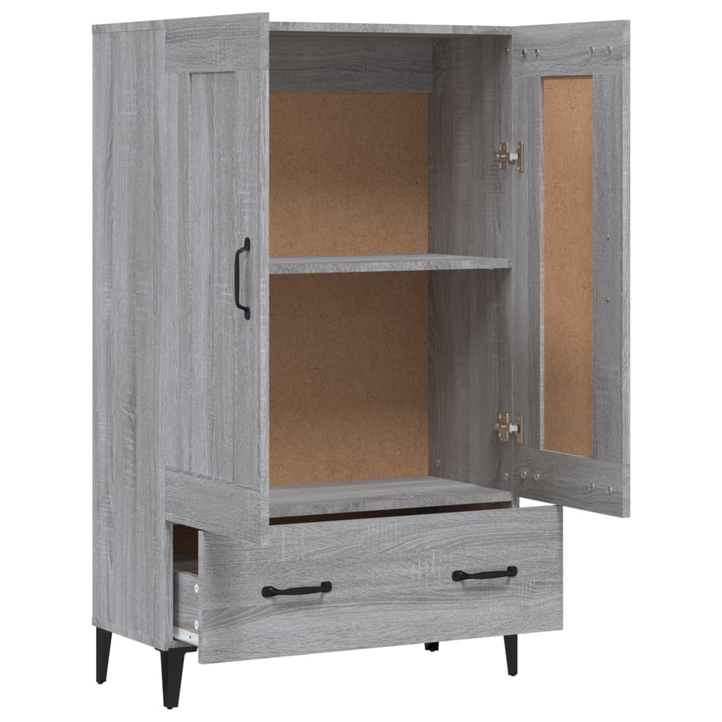 vidaXL Szafka, szary dąb sonoma, 70x31x115 cm, materiał drewnopochodny