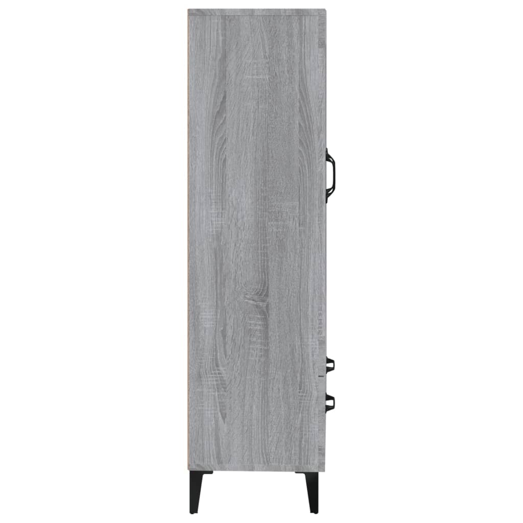 vidaXL Szafka, szary dąb sonoma, 70x31x115 cm, materiał drewnopochodny