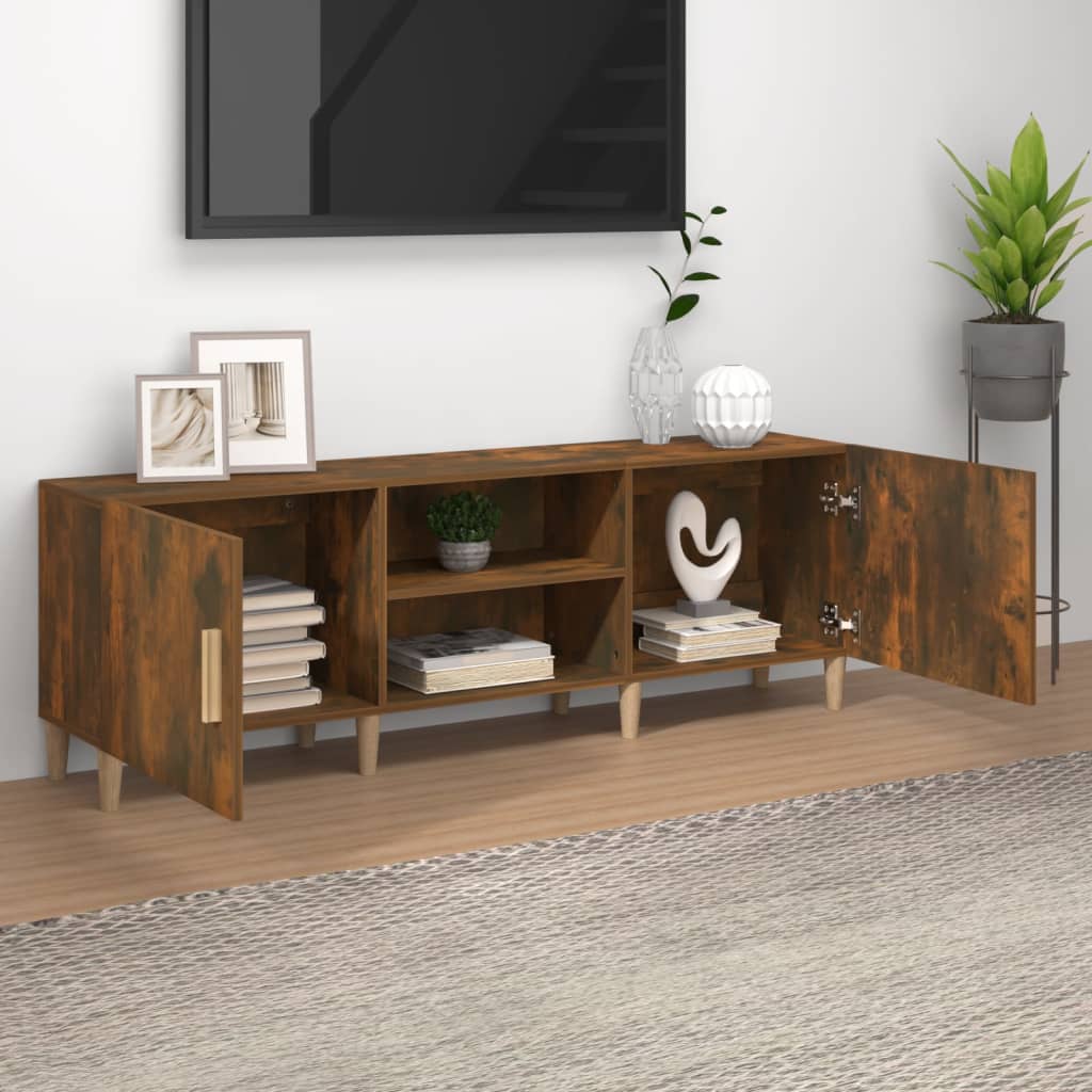 vidaXL Szafka pod telewizor, przydymiony dąb, 150x30x50 cm