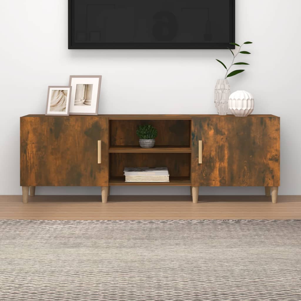 vidaXL Szafka pod telewizor, przydymiony dąb, 150x30x50 cm