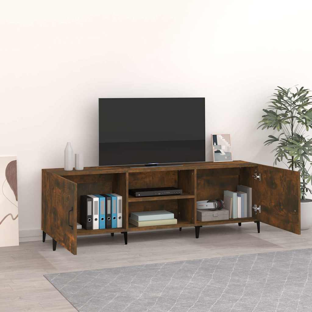vidaXL Szafka pod telewizor, przydymiony dąb, 150x30x50 cm