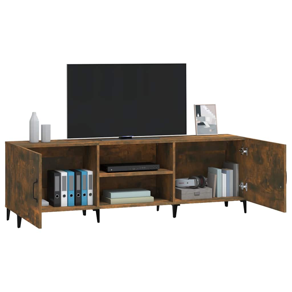 vidaXL Szafka pod telewizor, przydymiony dąb, 150x30x50 cm