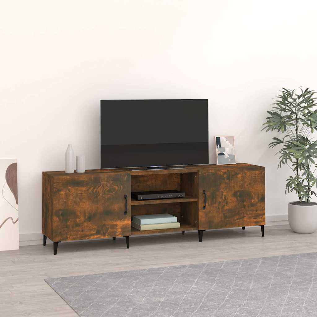 vidaXL Szafka pod telewizor, przydymiony dąb, 150x30x50 cm