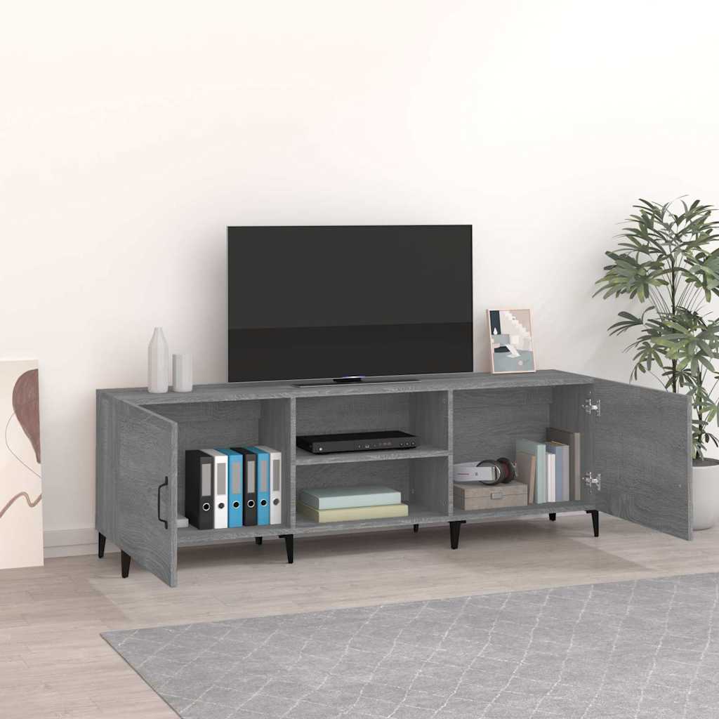 vidaXL Szafka pod telewizor, szary dąb sonoma, 150x30x50 cm