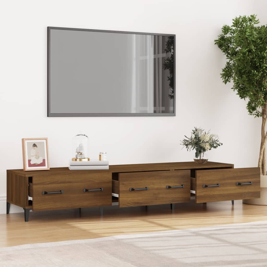 vidaXL Szafka pod telewizor, brązowy dąb, 150x34,5x30 cm