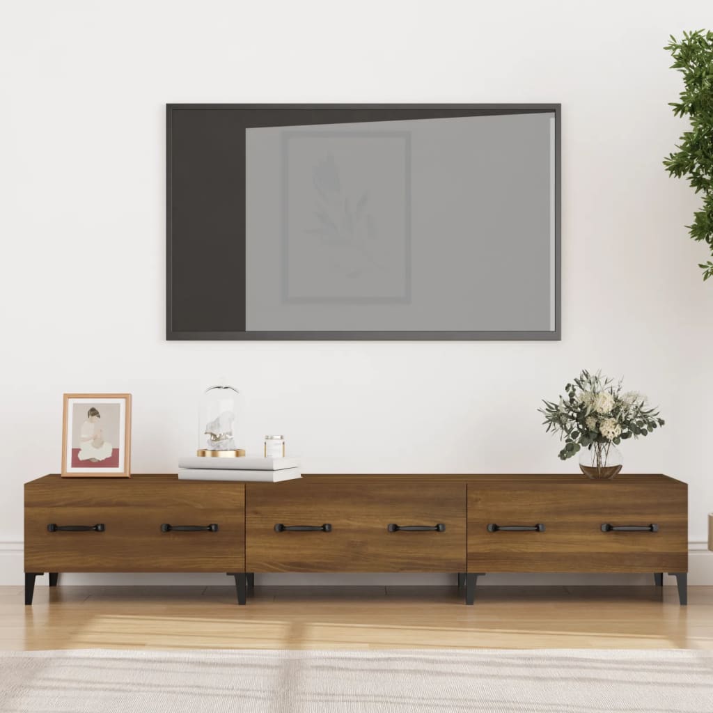 vidaXL Szafka pod telewizor, brązowy dąb, 150x34,5x30 cm