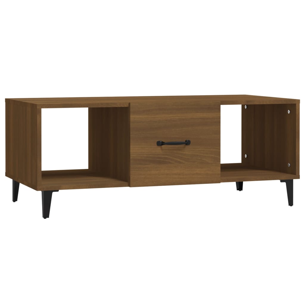 vidaXL Stolik kawowy, brązowy dąb 102x50x40 cm materiał drewnopochodny