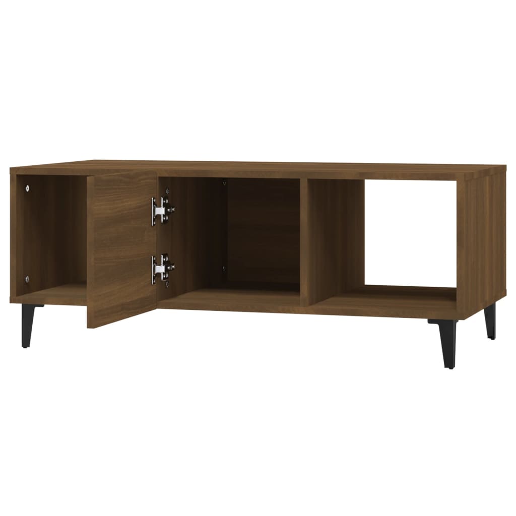 vidaXL Stolik kawowy, brązowy dąb 102x50x40 cm materiał drewnopochodny